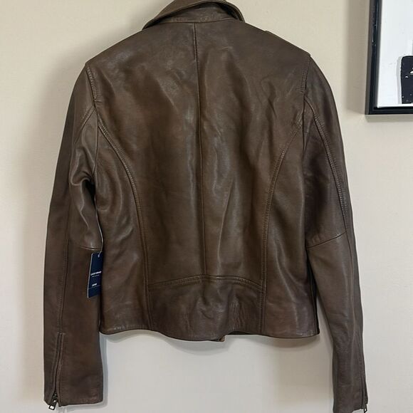 NWT Lucky Brand Genuine Leather Moto Style Jacket - Picture 8 of 9